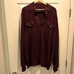 Banana Republic 3-Button Pullover Sweater XXL